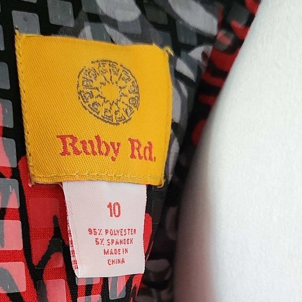 Ruby Rd. Red and Black Jean Jacket - Picture 2 of 4